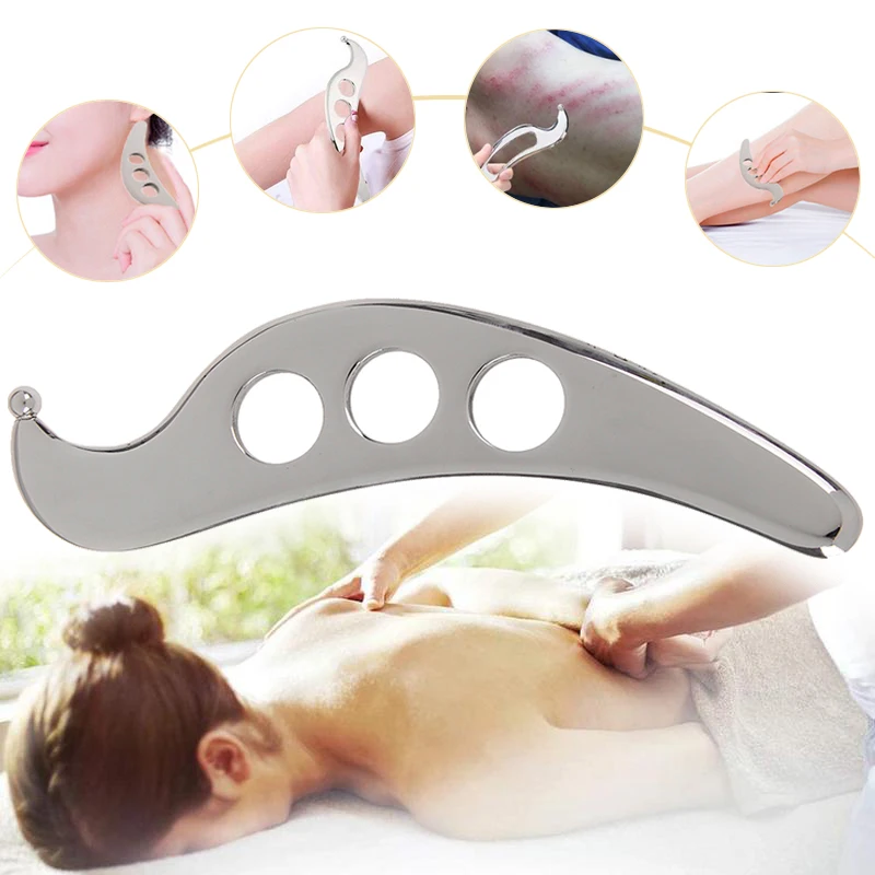 

1pc Massage Scraping Board Stainless Steel Bird Shaped Muscle Relaxation Acupoint Massager Multi-function Body Massage Tool