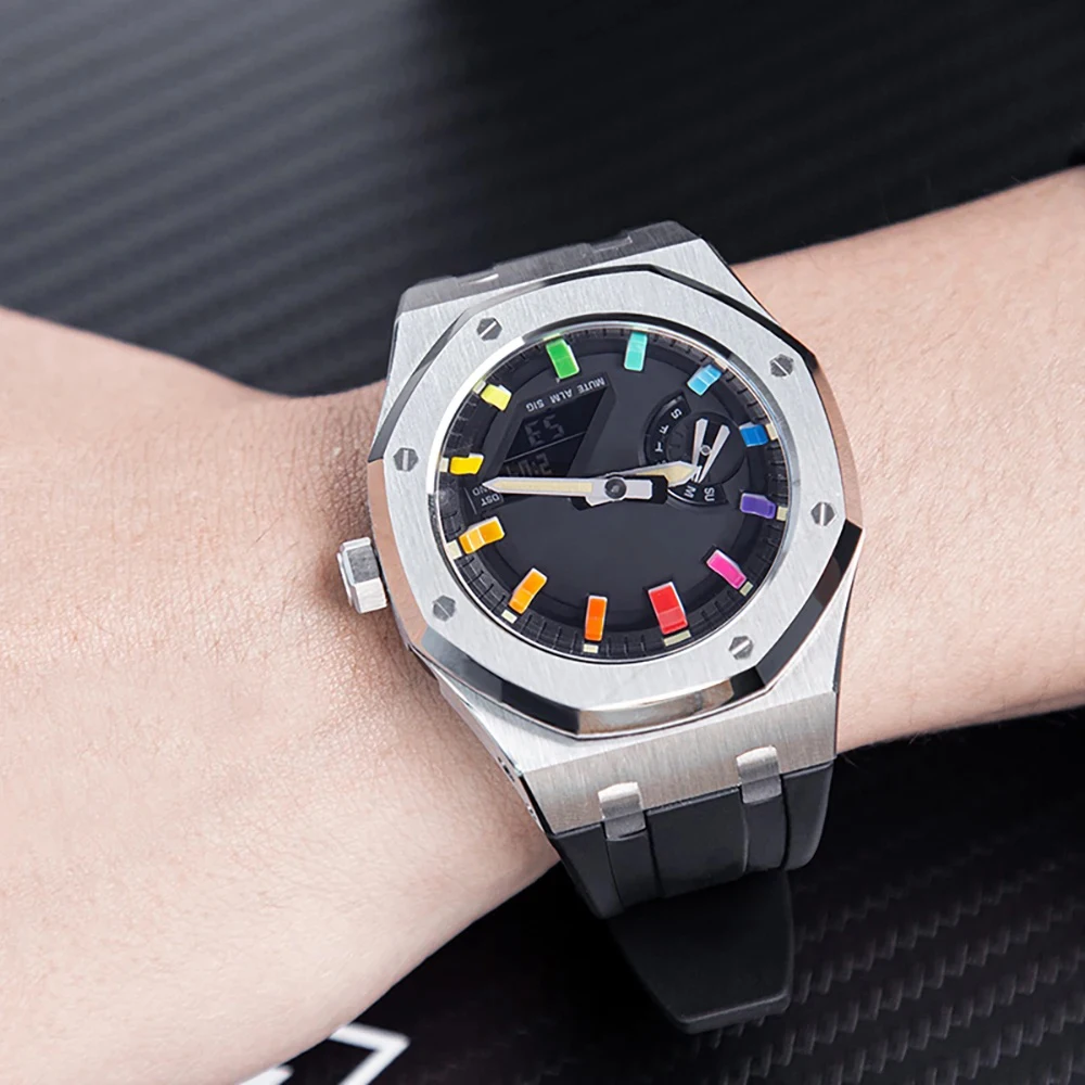 Watch modification accessories for Caiso GA2100 Dial Scale Ring GA-2210 dial inner shadow circle watch Modified Bezel Component