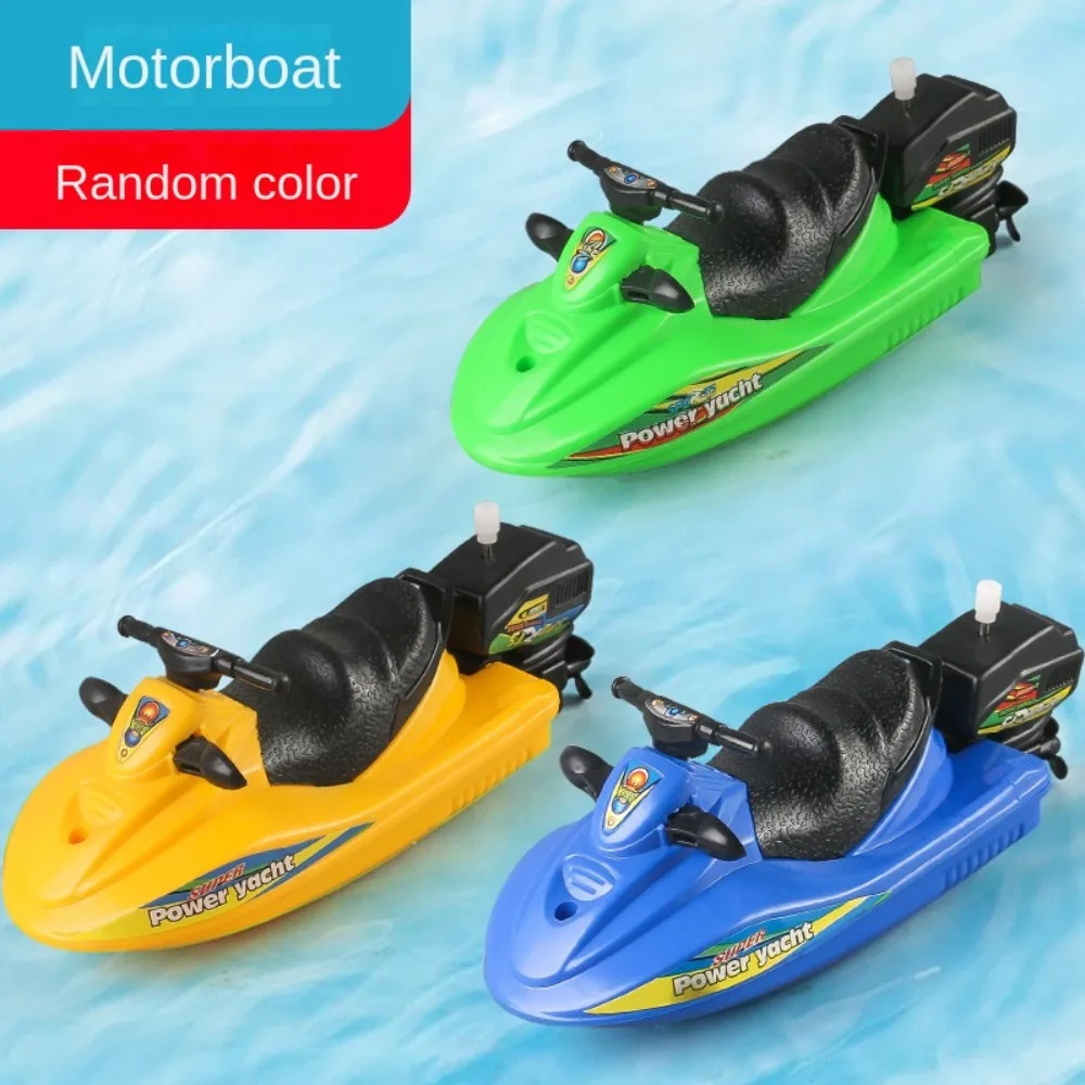 New Ship Shower Bath Toy Motorboat Float in Water Wind Up Toy Kid Toys Clockwork Speed Boat Ship Toys Summer