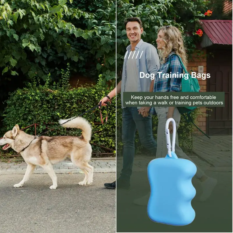 Silicone Dog Treat Pouch Small Training Bag Silicone Dog Walking Treat Bag Fashionable Snack Treat Food Holder Training Pet Pupp