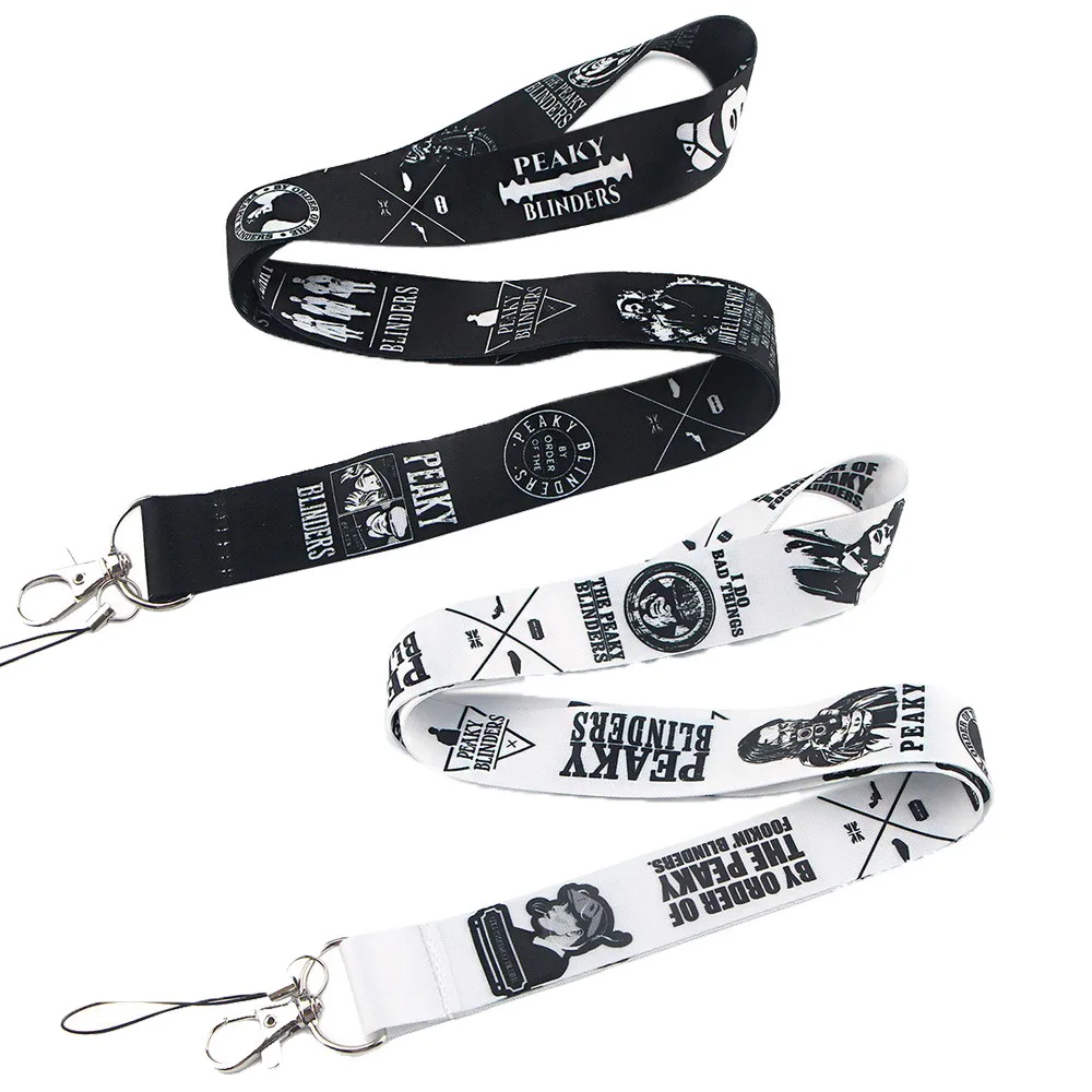 클래식 게임 Peaky Blinders 매는 밧줄 쥬얼리 액세서리 애니메이션 그림 배지 인쇄 넥 스트랩 휴대 전화 키 홀더 선물