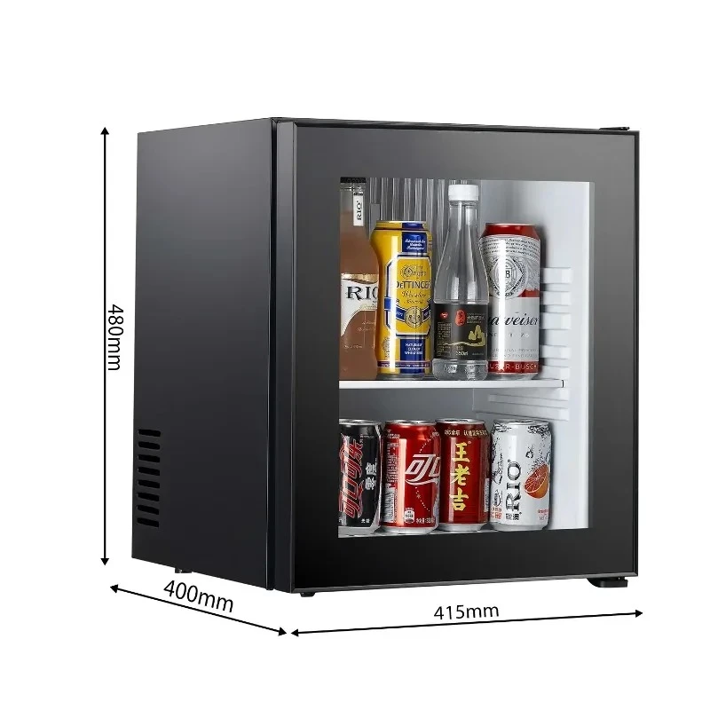 Compact Refrigerator Absorption Glass Door 25L Mini Fridge Hotel Room Bar Mini Fridge