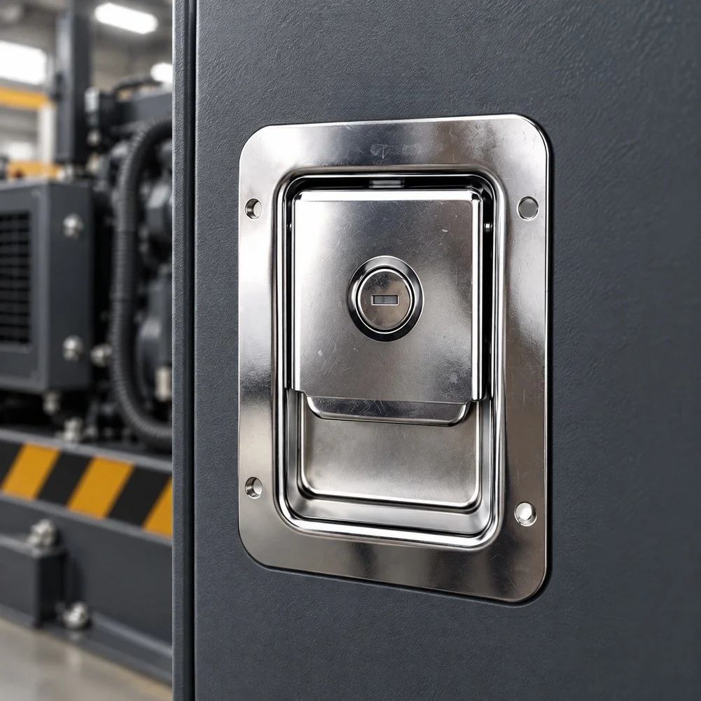 GS-7W Cabinet Lock Panel with Round Cylinder Mechanism for Secure Control in Panelboard and Enclosure Installations