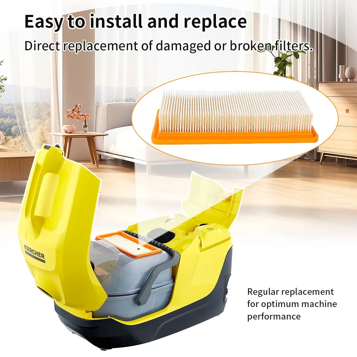 Washable HEPA Filter for Karcher DS5500 DS5600 DS5800 DS6000 DS6 Premium Robot Vacuum Cleaner Parts Accessories