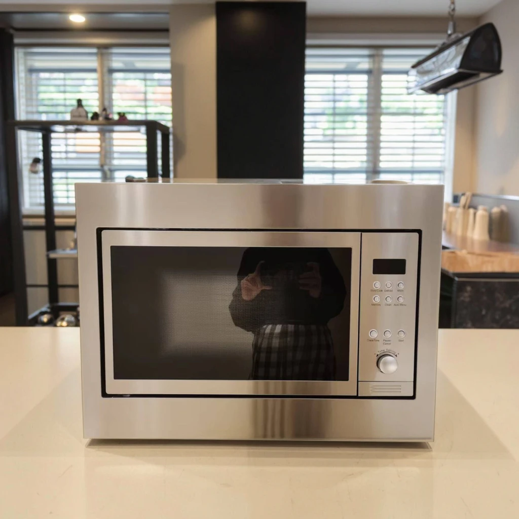 30L Electric Built-In Convection Microwave Oven with Grill True Microwave Function Glass Housing Kitchen Use Households Hotels