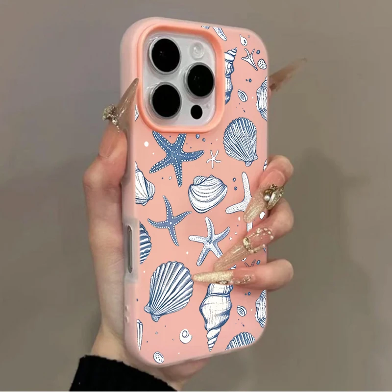 Blue Marine Organism Jelly Color Phone Case for iPhone 11 12 13 14 15 16 17 Pro Max 17 Air 17e 16e 16 7 8 Plus X XS XR SE2 Cover view 2