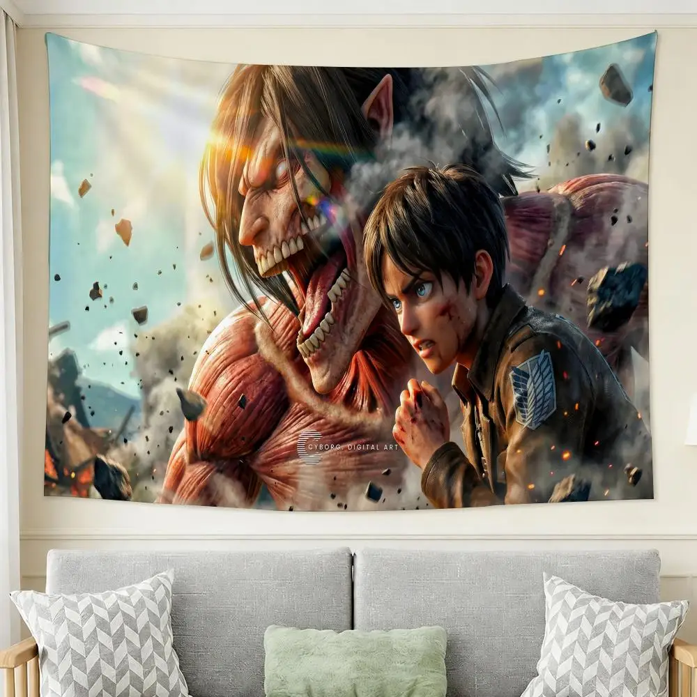 Anime A-Attack on Titan			 Tapestry Wall Hanging Tapestry Aesthetic Room Decor Banners for Bedroom Living Room Outdoor Party