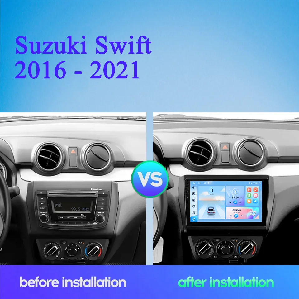 Android 14 8G+128G Car Radio GPS Navigation HU For Suzuki Swift 2016 - 2021 Car Video Audio A/V Music Player 4G Lte WiFi RDS DAB