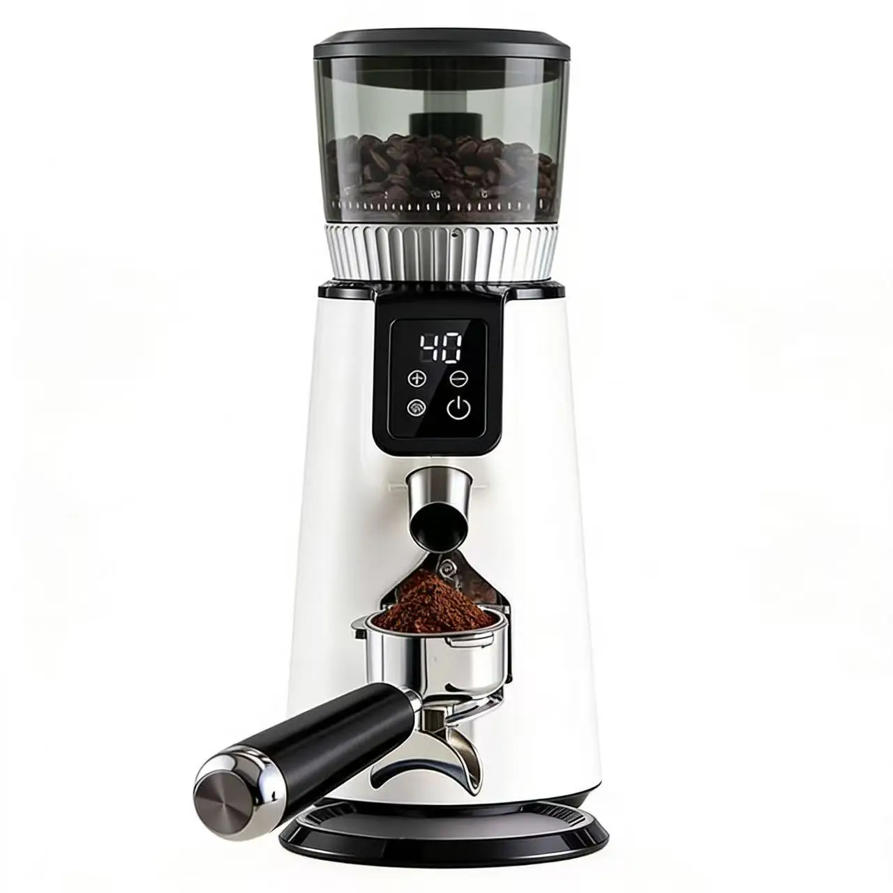 Electric Fully Automatic Coffee Bean Grinder for Household and Commercial Use with Italian Design