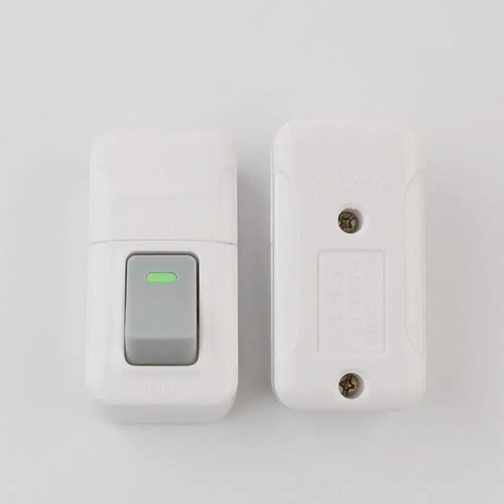 

30 шт. малых кнопочных выключателей 10А, кнопочный переключатель 250В, белый, для управления в центре, вкл/выкл, для подключения к электропроводке, выключатель питания, настольный