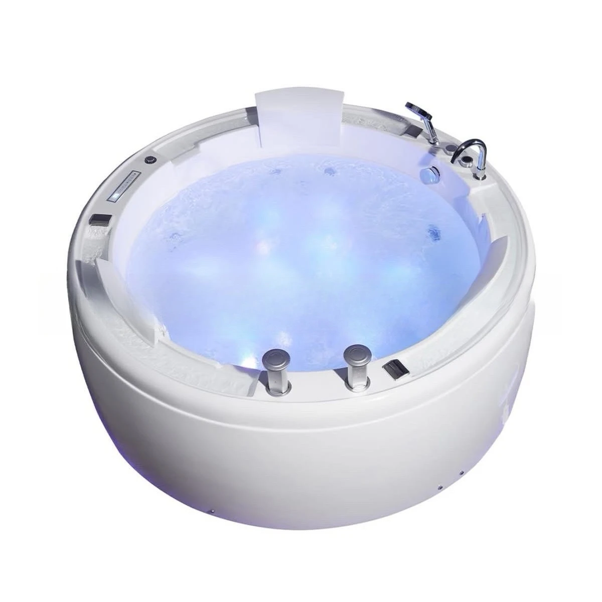Acrylic round bubble Jacuzzi Smart colorful lights with surf hotel bath