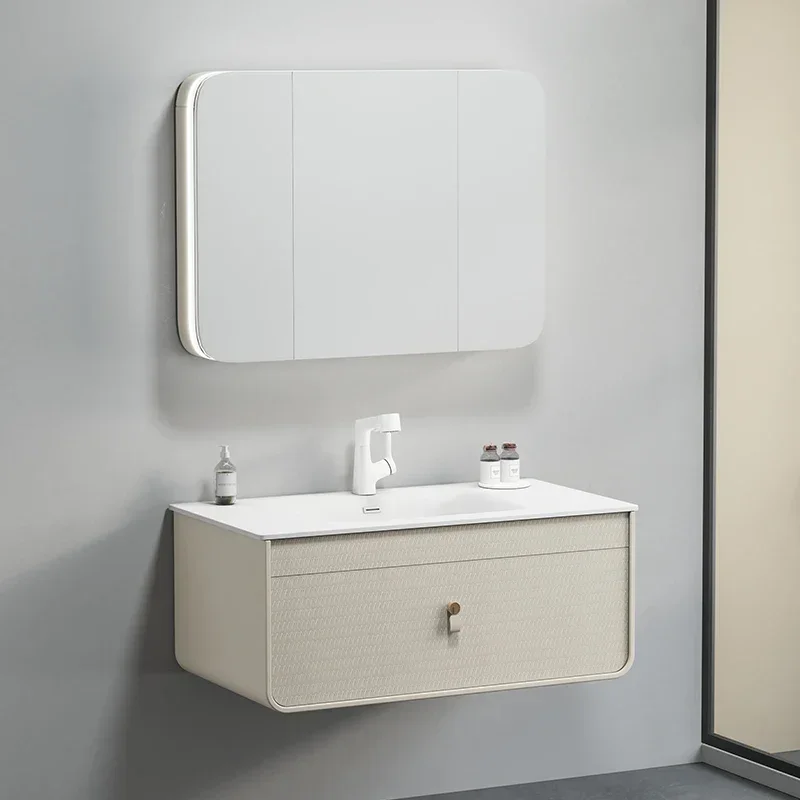 Factory Price High Quality Hotel Washbasin Bathroom Sink Cabinet Wall Mounted Waterproof Bathroom Vanity