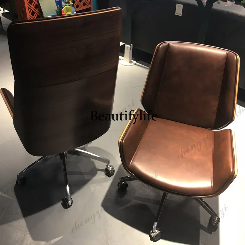 Beautiful French retro style office computer chair home study simple modern meeting boss chair