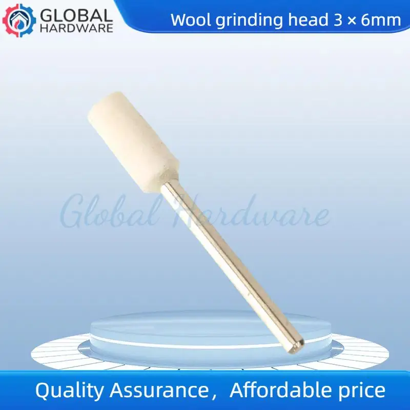 

Полировальный круг с шерстяным фетром, наружный диаметр 6 мм, шлифовальная головка для дрели Dremel, вращающийся инструмент, хвостовик 3 мм
