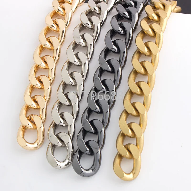 1-5 meters 5 mm thick 18 mm width Satin gold chains 5 colors purse accessories bag chains