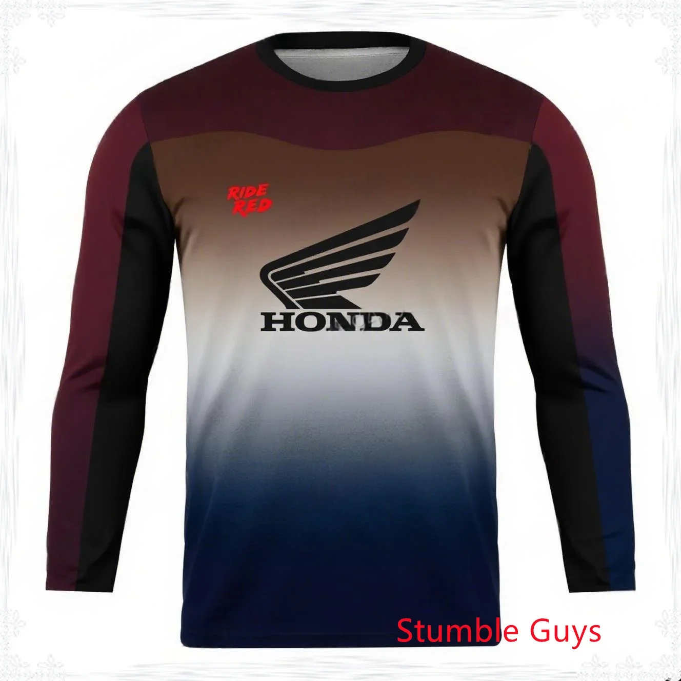 

Honda Men's Summer Long Sleeve T-Shirt Fashion Casual Sports Motorcycle Racing Car Brand Quick-Dry Teen​