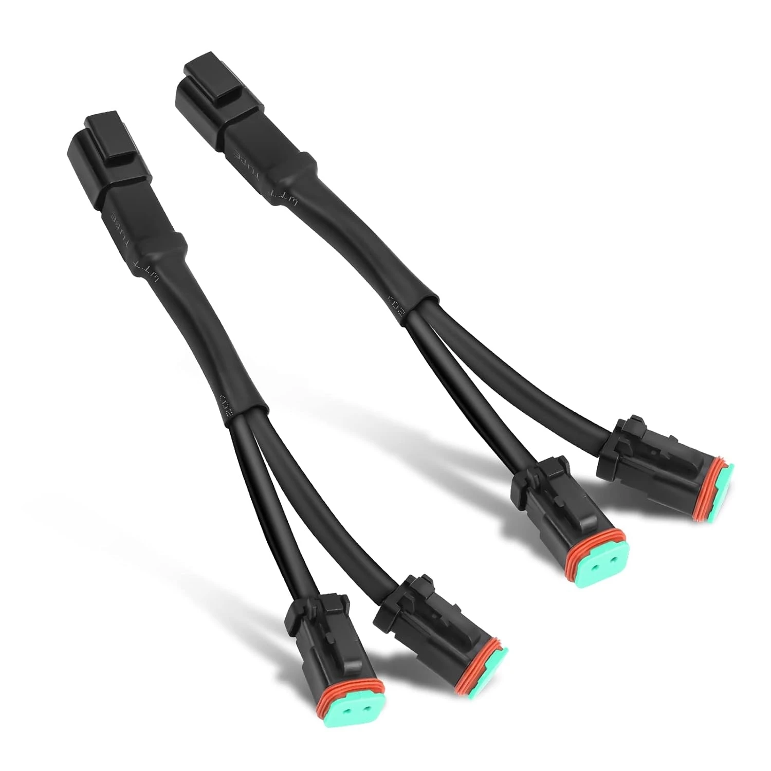 Universal Wiring Harness Splitters Deutsch DT DTP Adapters Extension Kit Connectors for LED Pod Lights, Cubes, Work, Fog, 2PCS