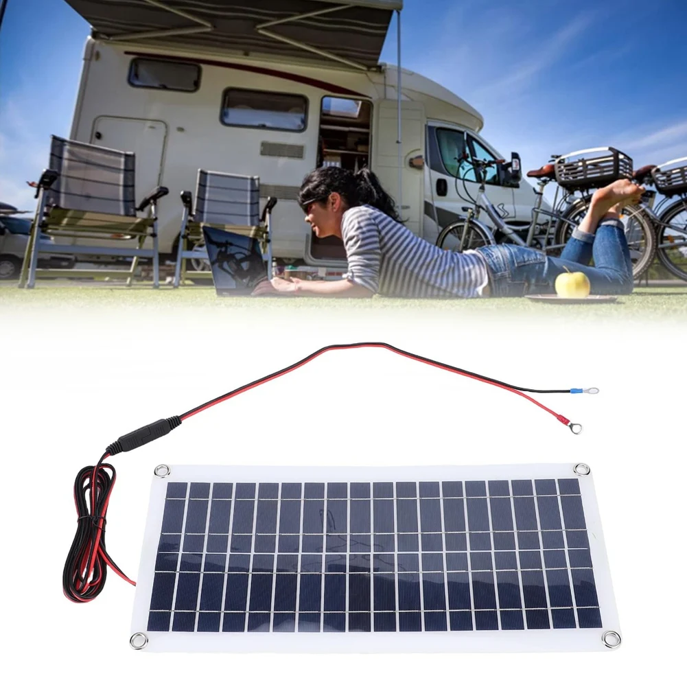 ABKN-MPPT Charge Controller 30W Solar Panel Kit With Solar Battery Smart Charging Protection For RV Boat Car Outdoor