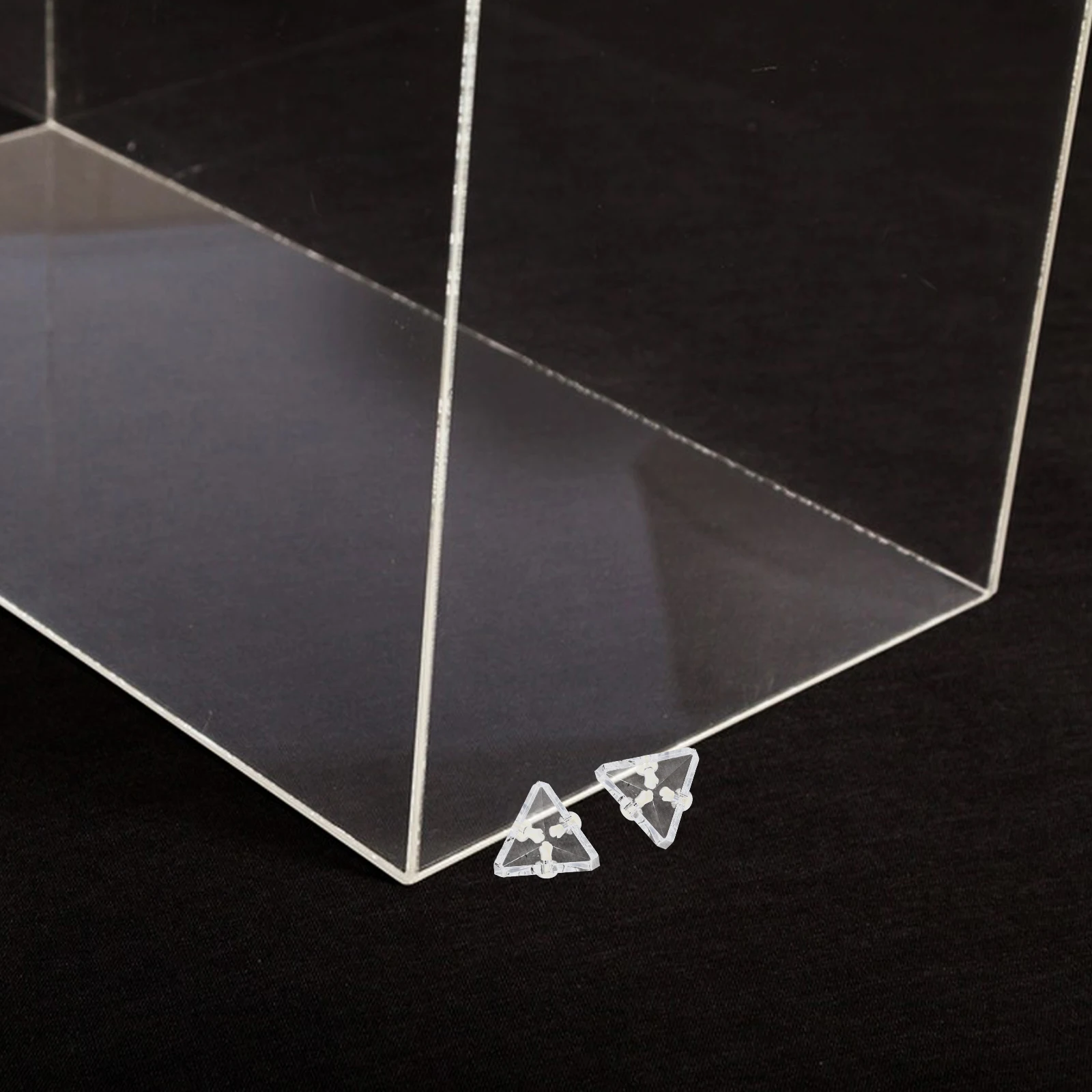 

10 set Acrylic Corner Brackets L-Shaped Right Angle Support For Display Boxes Jewelry Watch Cosmetics Storage Exhibition Shelf