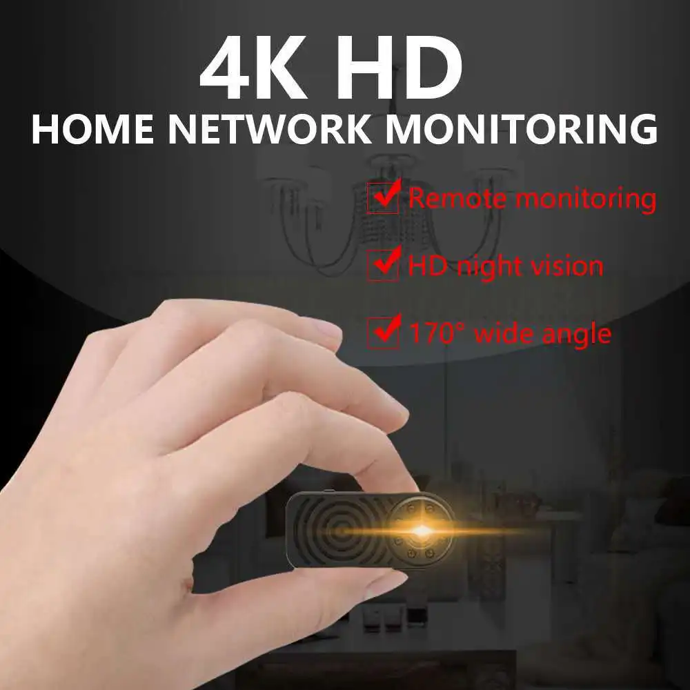 4K WiFi Mini Camera Wireless Night Vision Motion Detection Surveillance Camera Video Recorder Home Security Network IP Camera