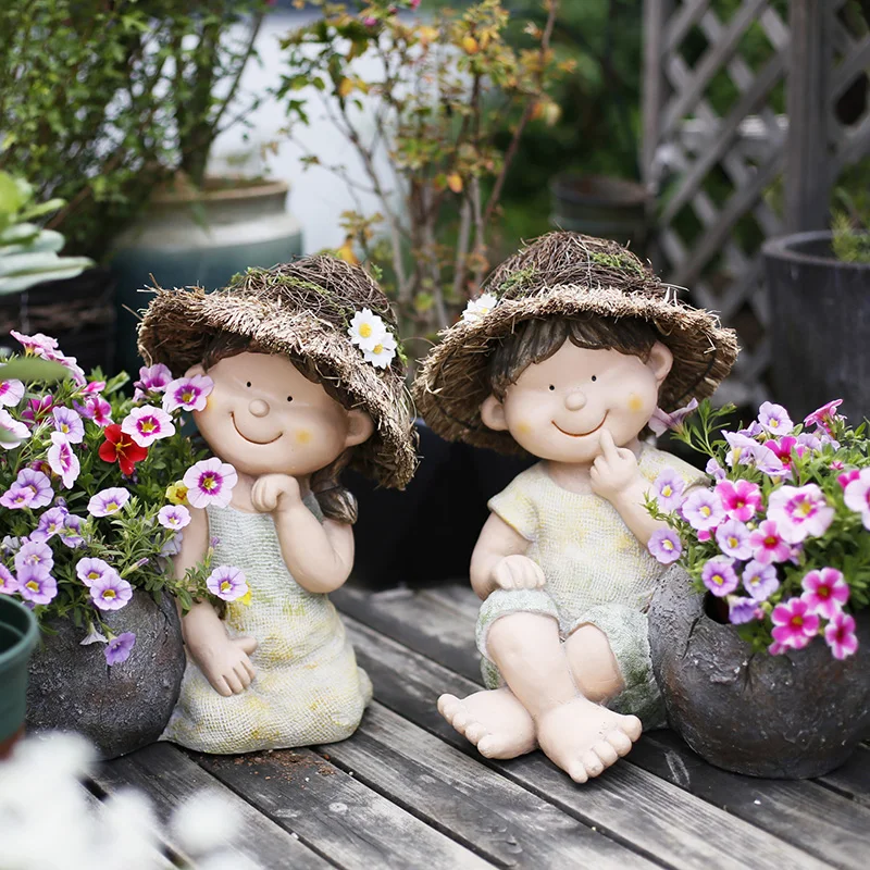 Lovely flower pot creative outdoor garden decoration garden decoration European succulent clay pot vase home decor Fairy Garden