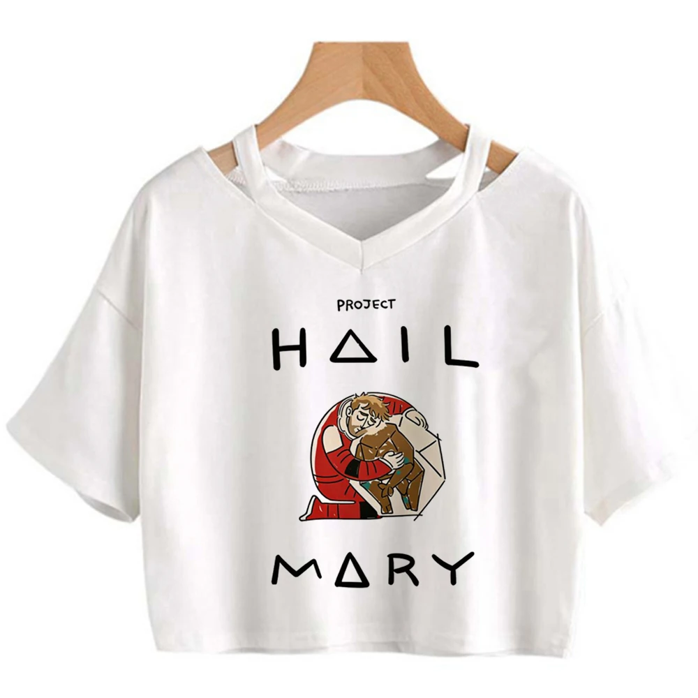 Project Hail Mary cropped top teen summer anime cutecore manga funny shirt y2k emo cute cutecore dollette