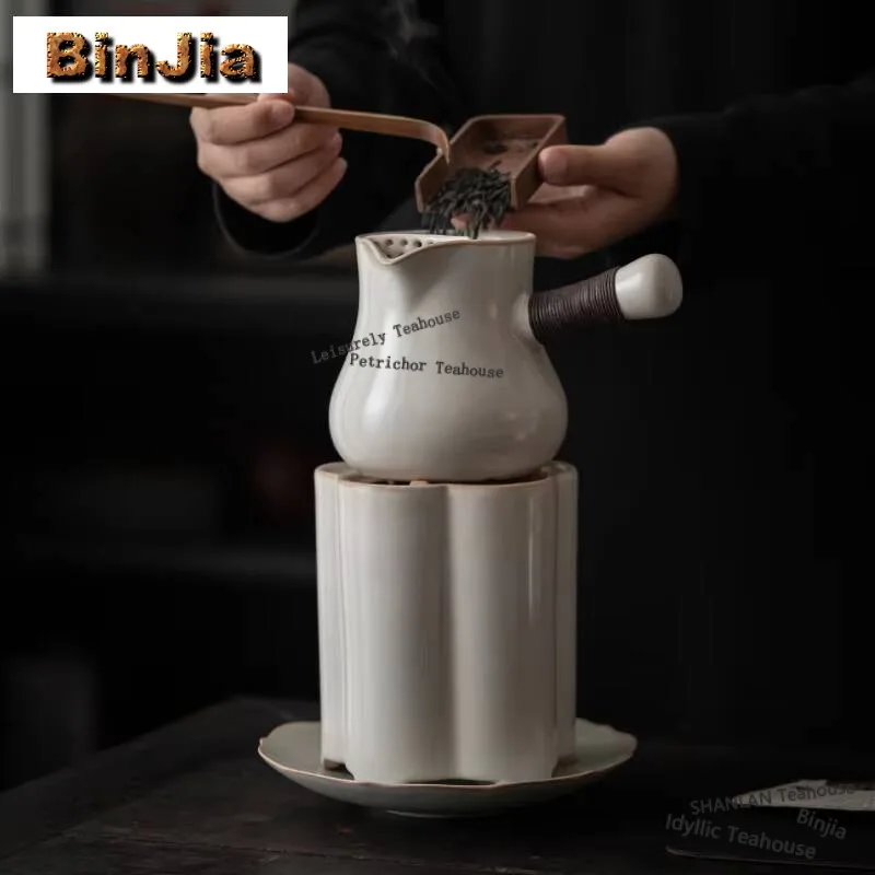 

Handmade Soda Glazed Ceramic Charcoal Stove Pot Cooking Tea Pot Raw Ore Coarse Furnace Boiling Water Kettle Teaset Tea Ceremony