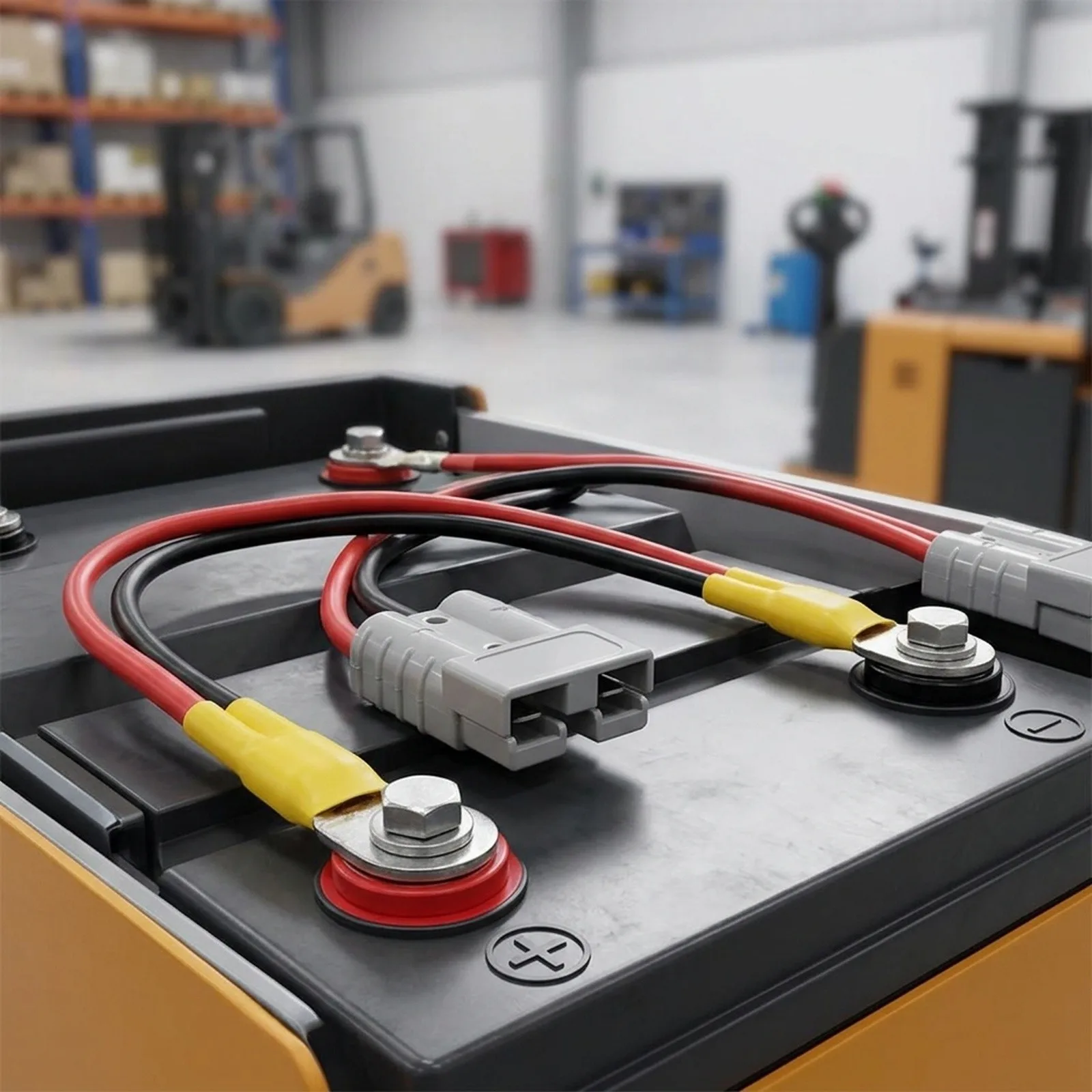 50A For Compatible Charging Cable with M8 Terminal Ends for Battery Boxes Power Supplies and Renewable Energy Systems