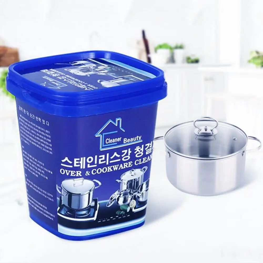 500g Kitchen Pot Rust Remover Polisher Cleaning Cream Sink Rust Remover Stainless Steel Pan Kitchenwares Stain Dirt Cleaner