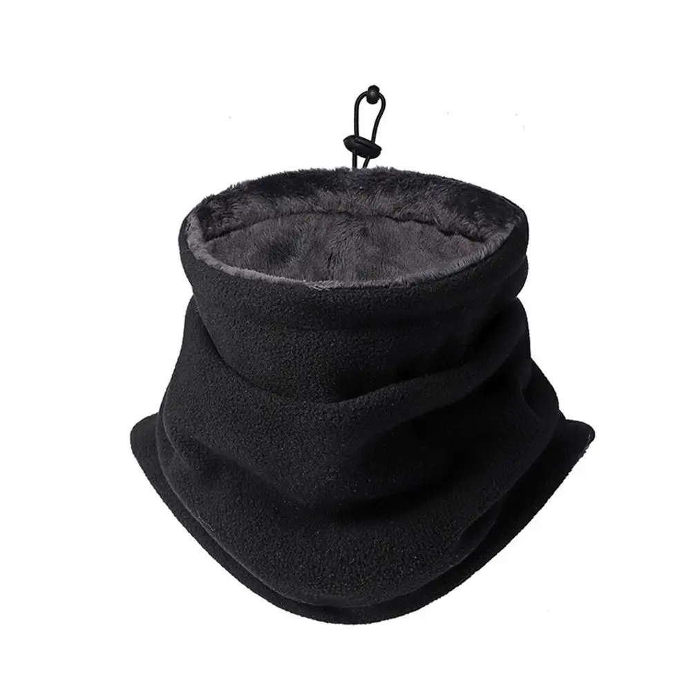 Winter Warm Ring Scarf For Women Men Plush Solid Face Mask Outdoor Sport Collar Fleece Solid Snood Neck Scarves Thick Muffler