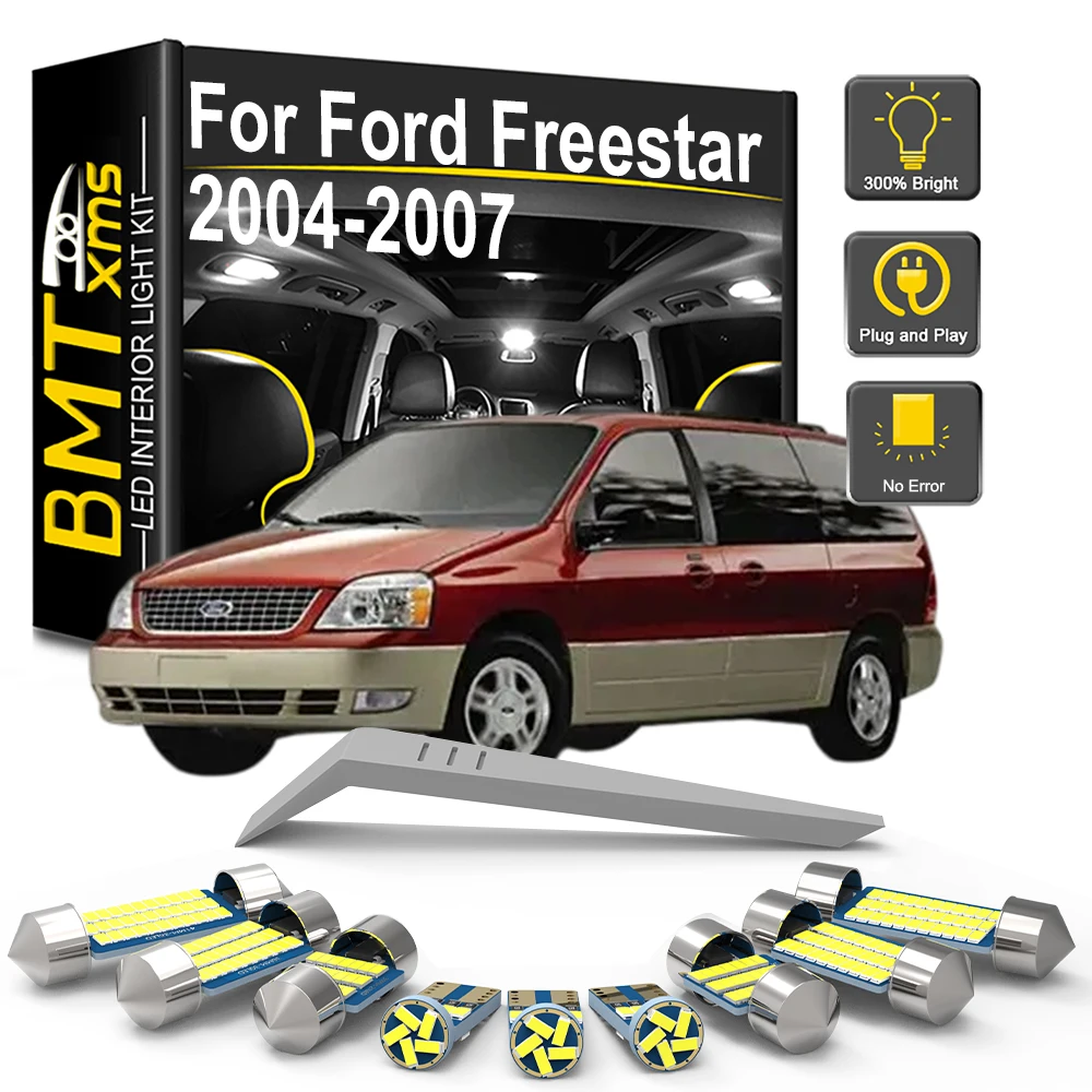 6/10/18PCS LED Interior Light Bulb Kit For Ford Freestar 2004 2005 2006 2007 LED Car Dome Lamp Canbus,Map Dome Reading Light.