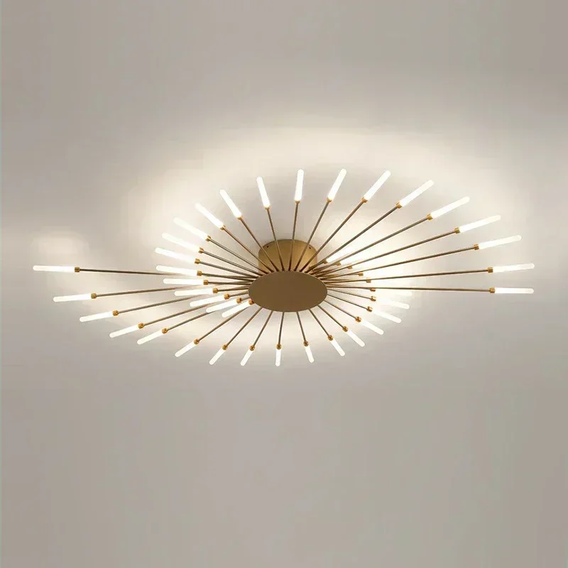 Modern Spiral Firework Led Chandelier Lighting Living Dining Room Ceiling Lights Luminaria Bedroom Loft Dimmable Lamp Home Decor