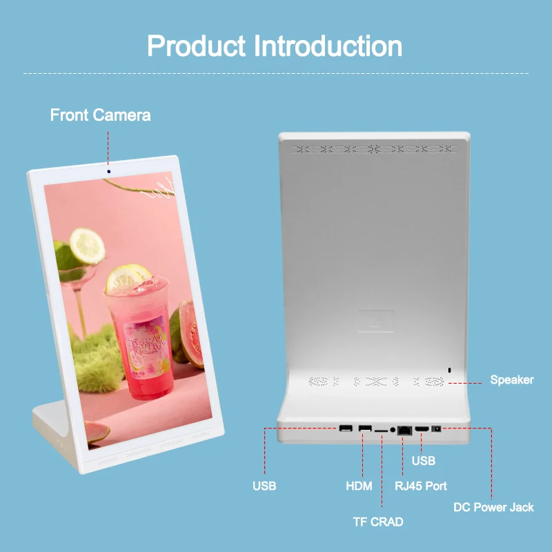 10.1inch Android OS Indoor SDK Desktop Digital Signage Stand Touch Screen Restaurant Payment Mall Food Payment Kiosk