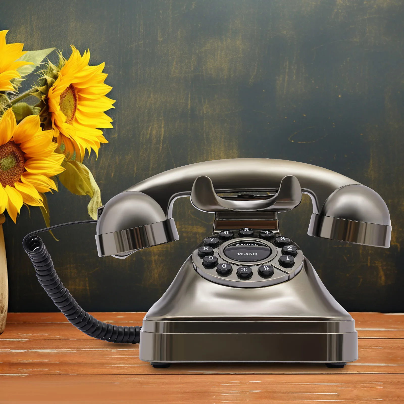 Vintage Retro Dial Phone with Ringtone Control