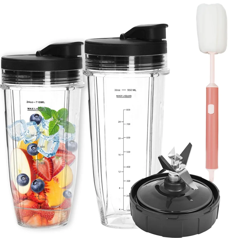 Vasos de repuesto para licuadora M02K-Ninja, vasos de repuesto compatibles con licuadoras Nutri Ninja, accesorios para licuadoras Ninja