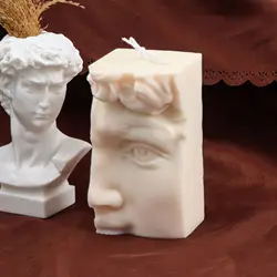 3D Body Art David Face Silicone Mould Greek Statue Sculpture Half Head Lips Mouth Hercule Soap Chocolate Candle Molds