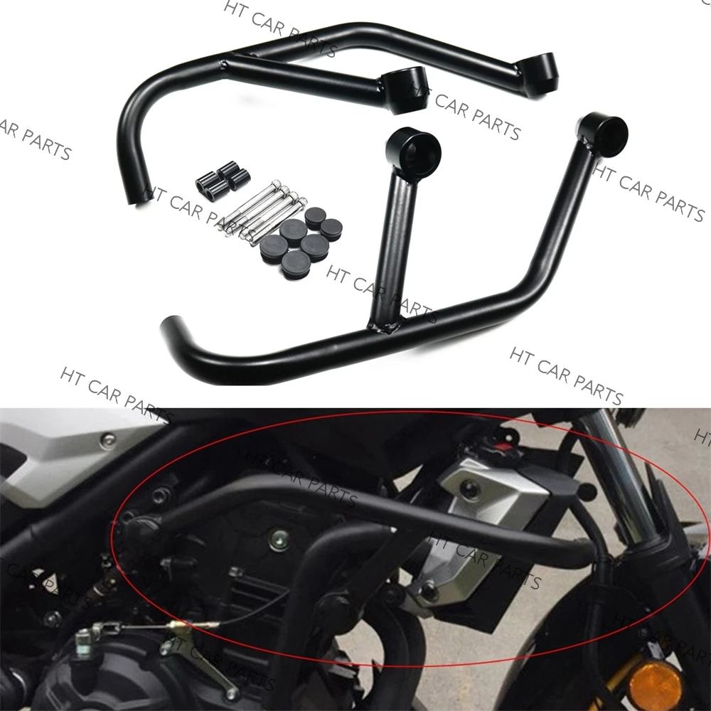 

For Yamaha MT-03 MT-25 2015-2023 Black Motorcycle Engine Guard Crash Bar Bumper Protector Frame Protection