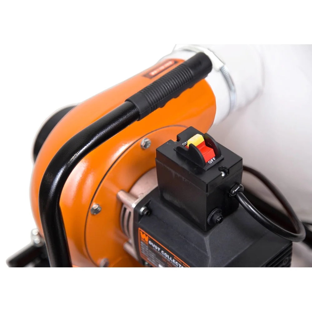 12 Gallon 660 CFM Wet Dry Vacuum Cleaner 4 Inch Hose Zippered Collection Bag Lockable Casters Easy Transport Dust Collector