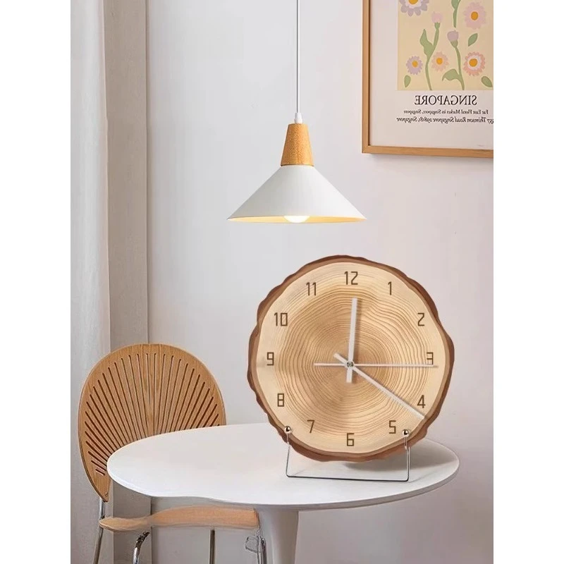 

Modern simple restaurant art clock pendulum table decoration 2025 new creative silent clock ornament painting