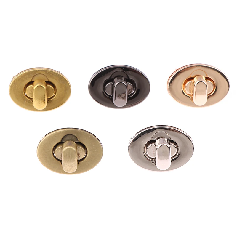 1Pc Metal Oval Twist Lock Durable Clasp Turn Lock For DIY Handbag Bag Purse Luggage Hardware Closure Bag Parts Accessories