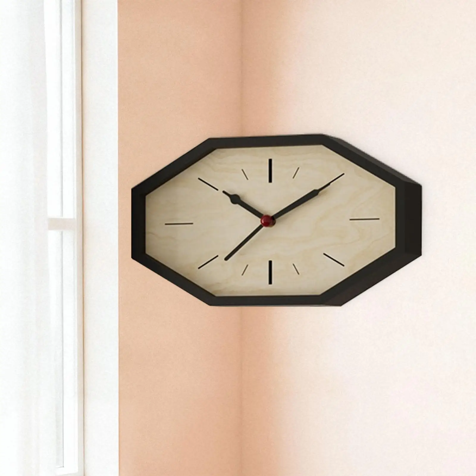 

Artistic Double Sided Corner Wall Clock Easy Read Modern Wall Decoration for Home Bedroom or Office