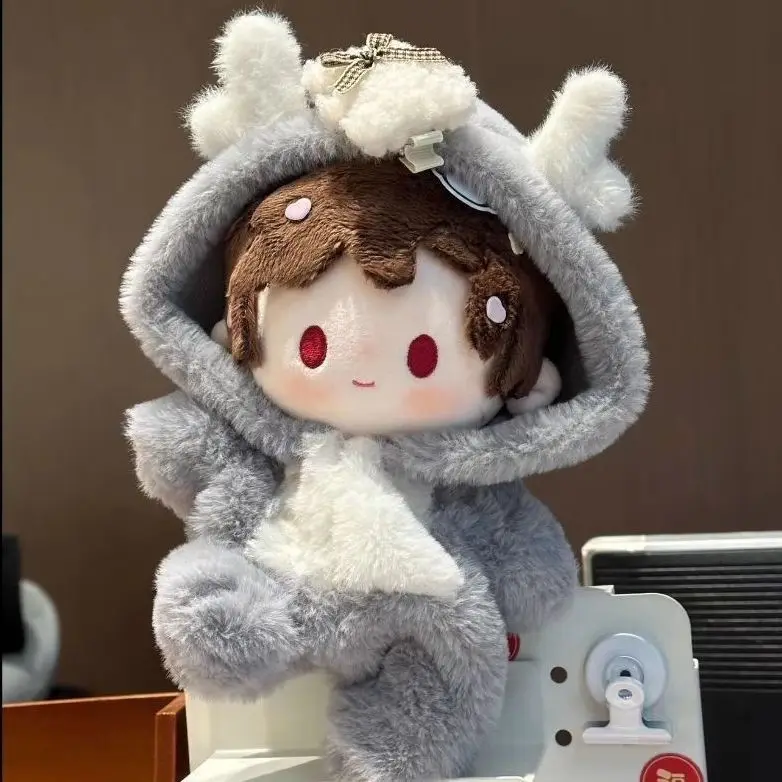 ตุ๊กตาพัฟฟ์ซีรีส์ 15 ซม., 10 ซม., 20 ซม., 40 ซม. มังกรน้อยห่อไฟกลางคืน ตุ๊กตาผ้าฝ้าย ชุดเสื้อผ้าผู้ชาย