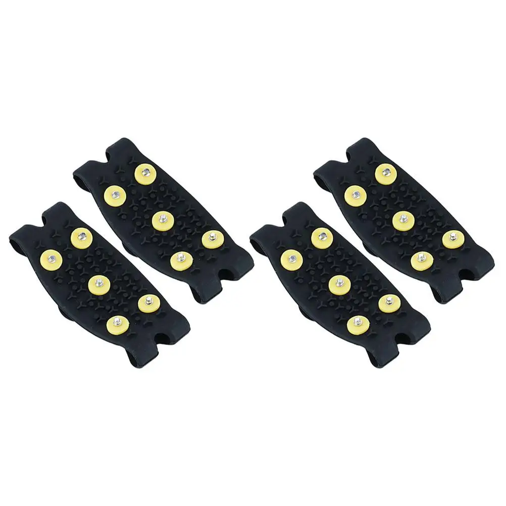 2 Pairs Cleats Non Shoes Ice Grippers slip TPE Gripper Spikes Crampons Snow Shoes Outdoor Supplies Climbing Accessories