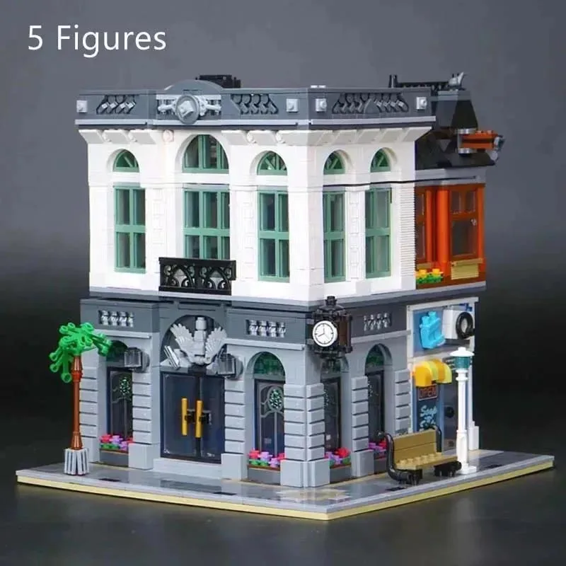 2380 ชิ้น ยุโรป House Bank ชุด Building Block Expert Assembly อิฐ 15001 10251 ของเล่นสําหรับเด็กผู้ใหญ่วันเกิด CGift ﻿