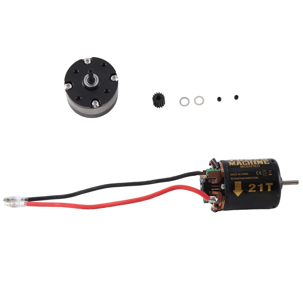 RCXAZ 540 Brushed Motor and 1: 4.2 Ratio Reducer Planetary Gearbox for 1/10 RC Crawler Car Axial SCX10 TRAXXAS TRX4, 21T