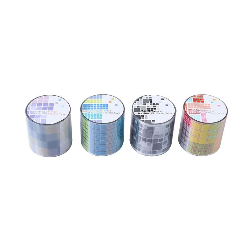 4pcs/1lot Decorative Adhesive Tapes small square pet Tapes DIY Paper Scrapbooking Japanese Stickers