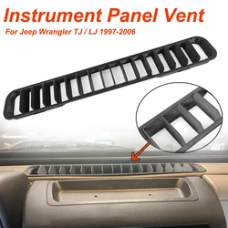 Black Durable Instrument Panel Vent For Jeep Wrangler TJ / LJ 1997-2006 Defroster Dash Dashboard Trim Vent Easy Installation