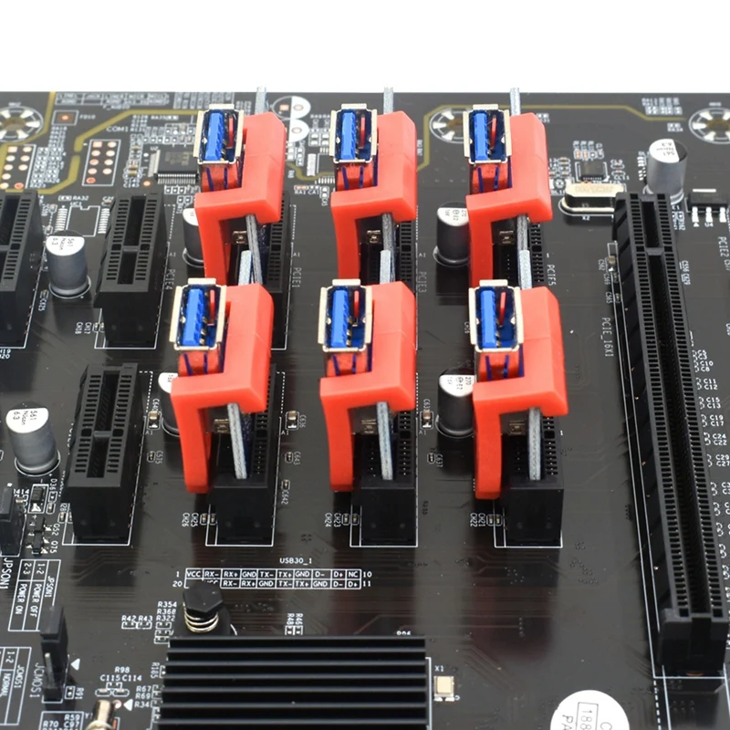 10 pz PCIE Riser Card fermo montaggio verticale Locker 1X 16X PCIE Cable Extender per Mining ETH BTC Riser