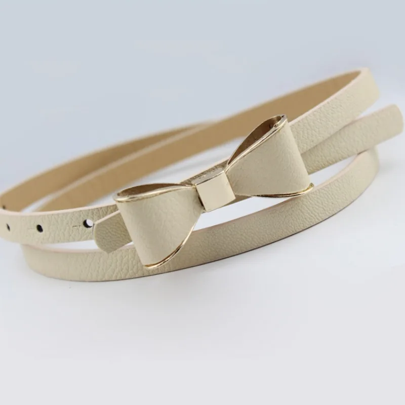 Summer Women's Bow Belt Fashion Colorful Thin Belt Dress Accessories Classic  Versatile Waistband