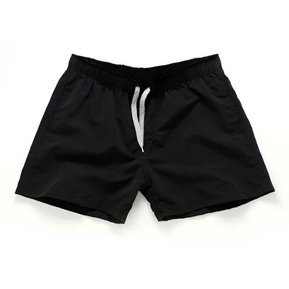 2024 New Men's Solid Color Sports Straight Shorts Thin Casual